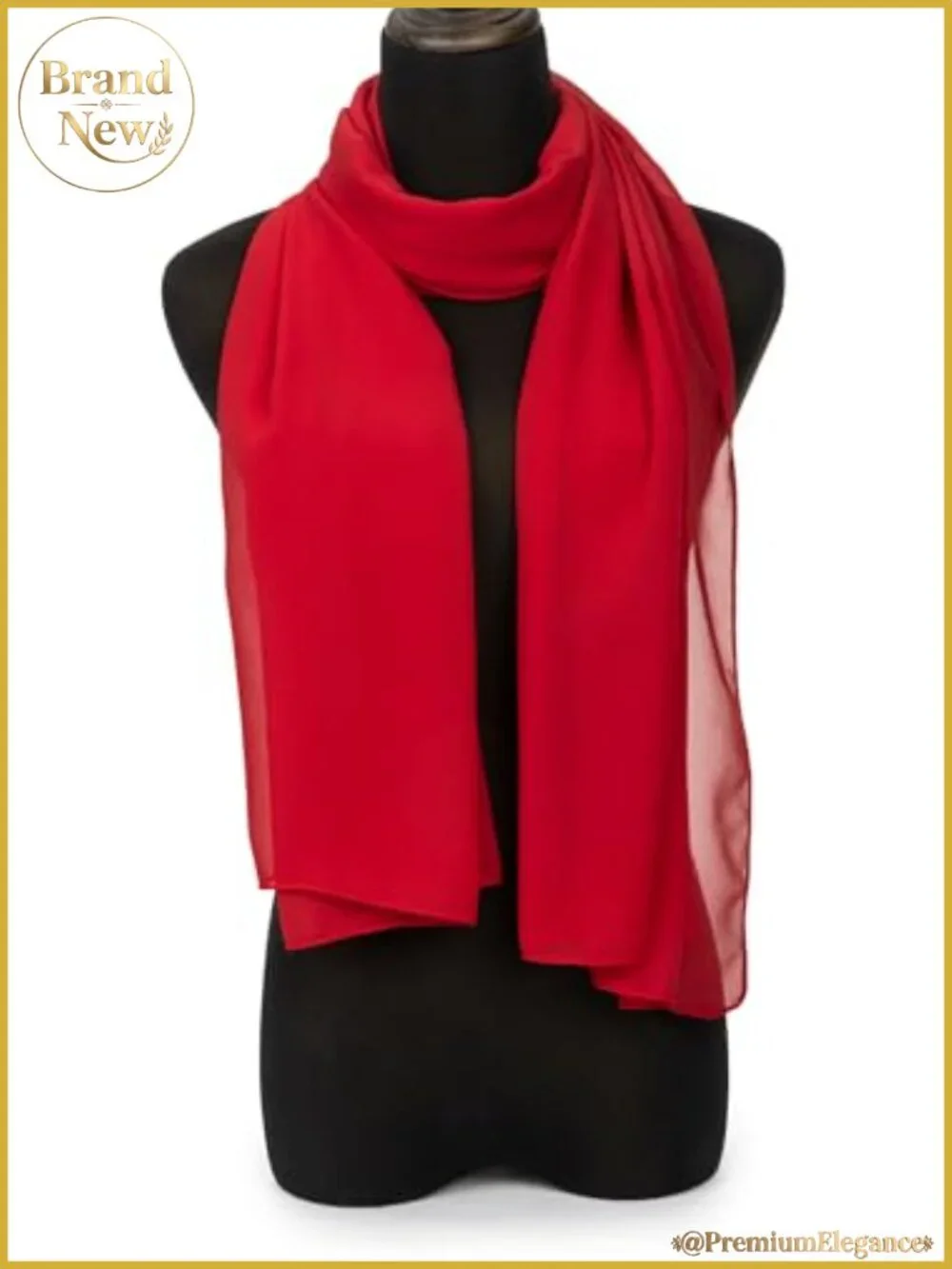 Women Chiffon Scarf Lightweight Sheer Shawl Wrap Soft Polyester Fashion